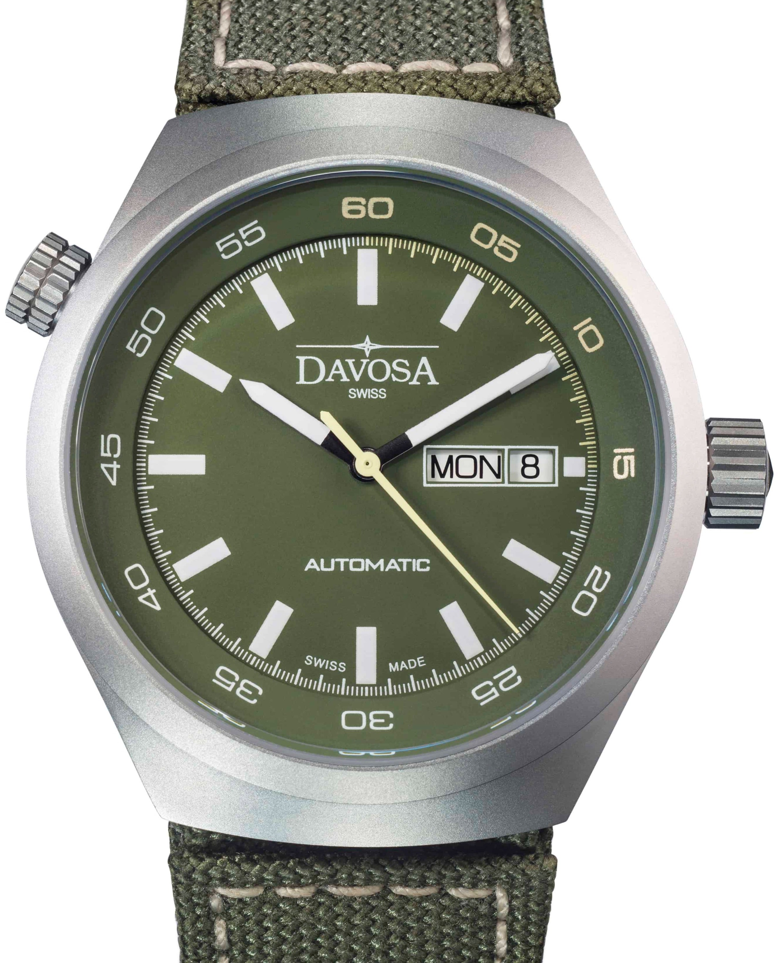 Trailmaster Automatic Swiss-Made Green Performance Watch 16151875 Performance Davosa USA Official Distributor. Prices are Final. Tax & duties included. 42mm Green Leather