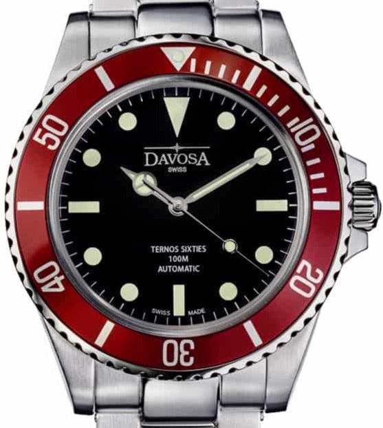 Ternos Sixties Automatic 100m Black Burgundy Diving Watch 16152560 Diver Davosa USA Official Distributor. Prices are Final. Tax & duties included. 40mm Cola Mineral