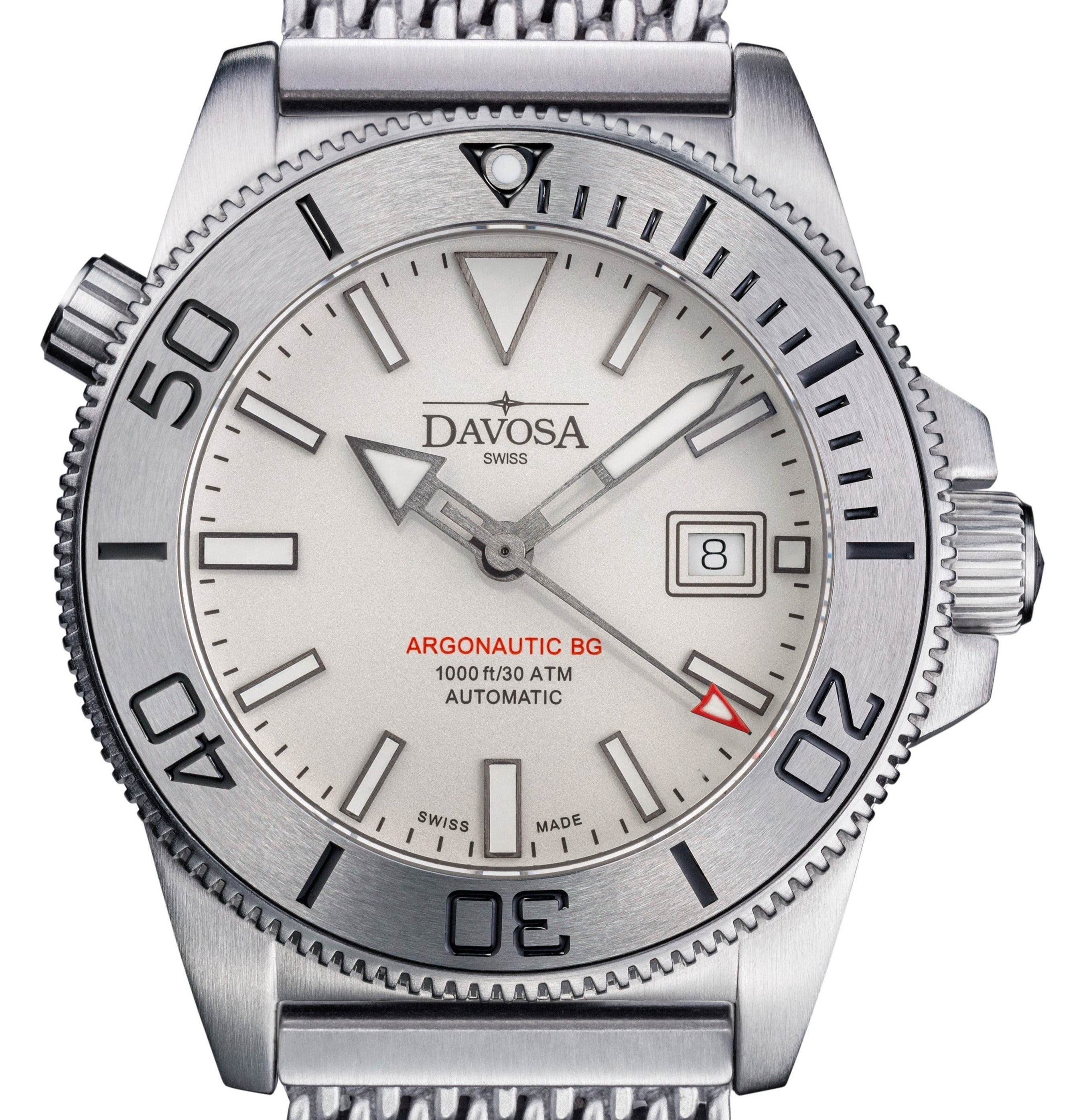 Argonautic BGBS Automatic 300m White Men's Diver Watch 16152811 Diver Davosa USA Official Distributor. Prices are Final. Tax & duties included. 43mm White ChainLink