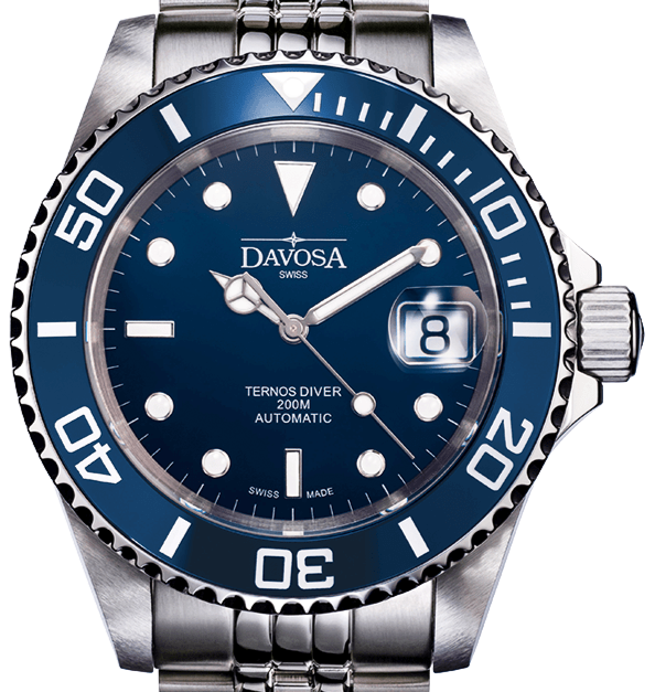 Ternos Ceramic Automatic 200m Blue Diving Watch 16155504 Diver Davosa USA Official Distributor. Prices are Final. Tax & duties included. 40mm Blue PentaLink