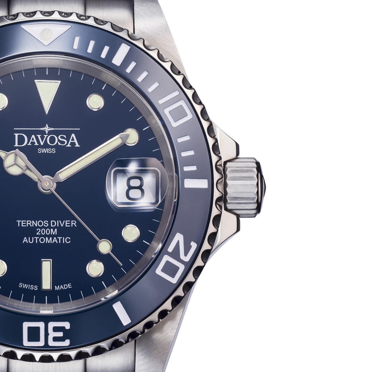 Ternos Ceramic Automatic 200m Blue Diving Watch 16155540 Diver Davosa USA Official Distributor. Prices are Final. Tax & duties included.   