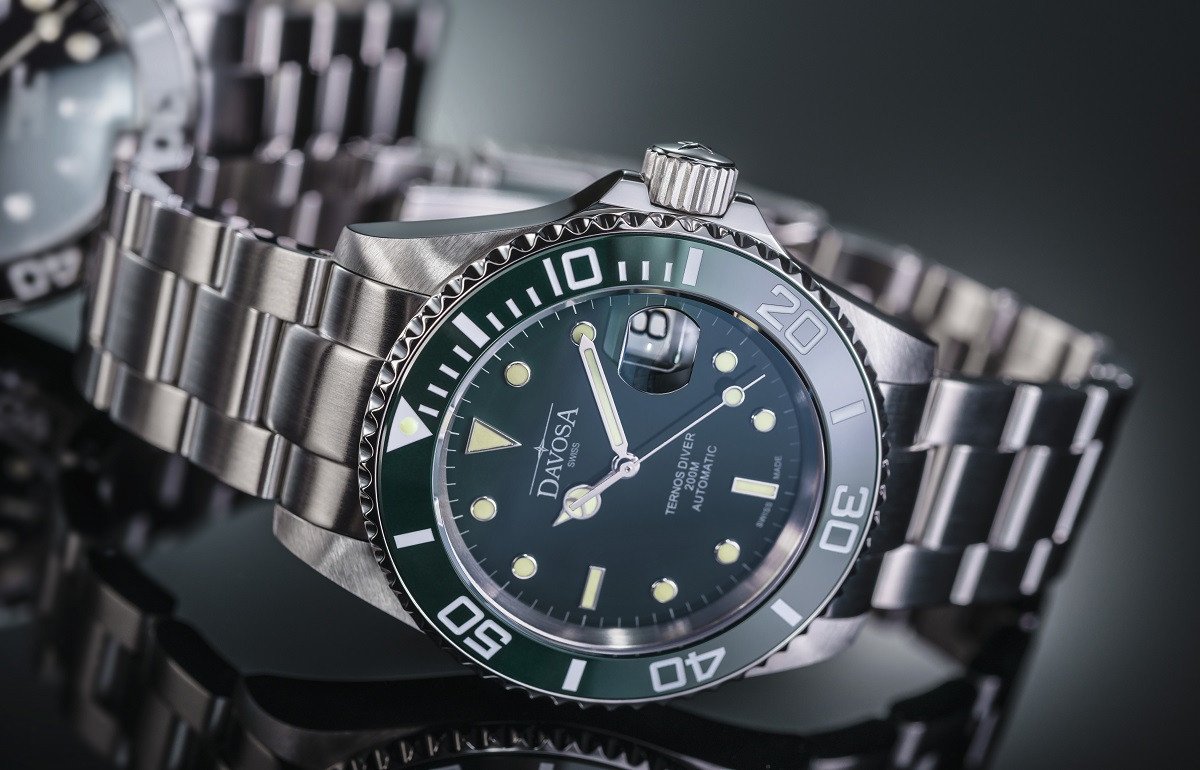 Ternos Ceramic Automatic 200m Green Diving Watch 16155570 Diver Davosa USA Official Distributor. Prices are Final. Tax & duties included.