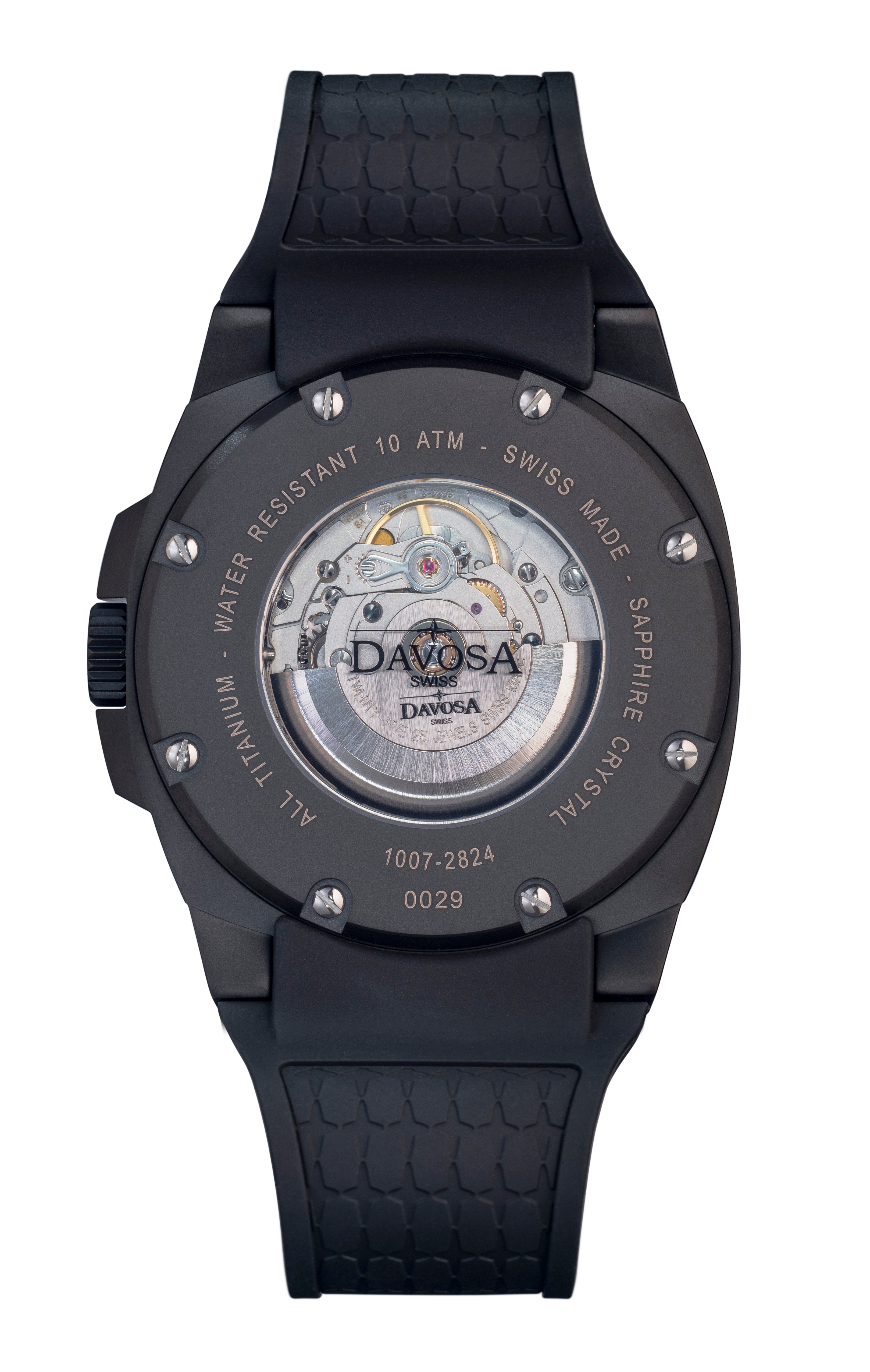 Titanium Automatic 100m Black Men's Military Watch 16156155 Performance Davosa USA Official Distributor. Prices are Final. Tax & duties included.   