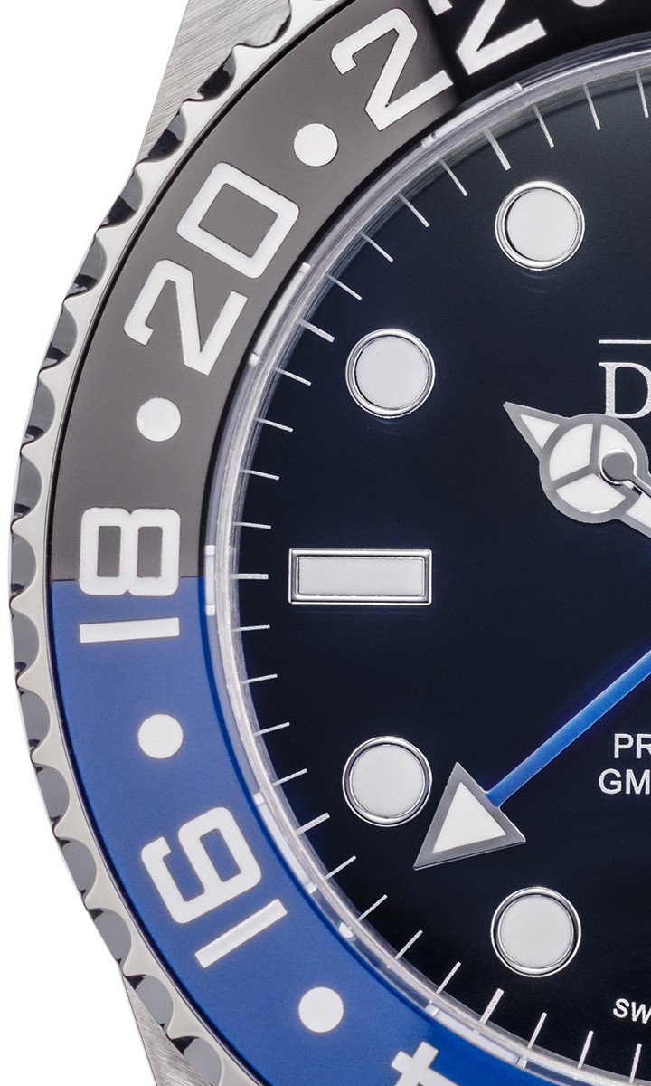 Ternos Professional Automatic 200m GMT Black Blue Diving Watch 16157145 GMT Davosa USA Official Distributor. Prices are Final. Tax & duties included.   