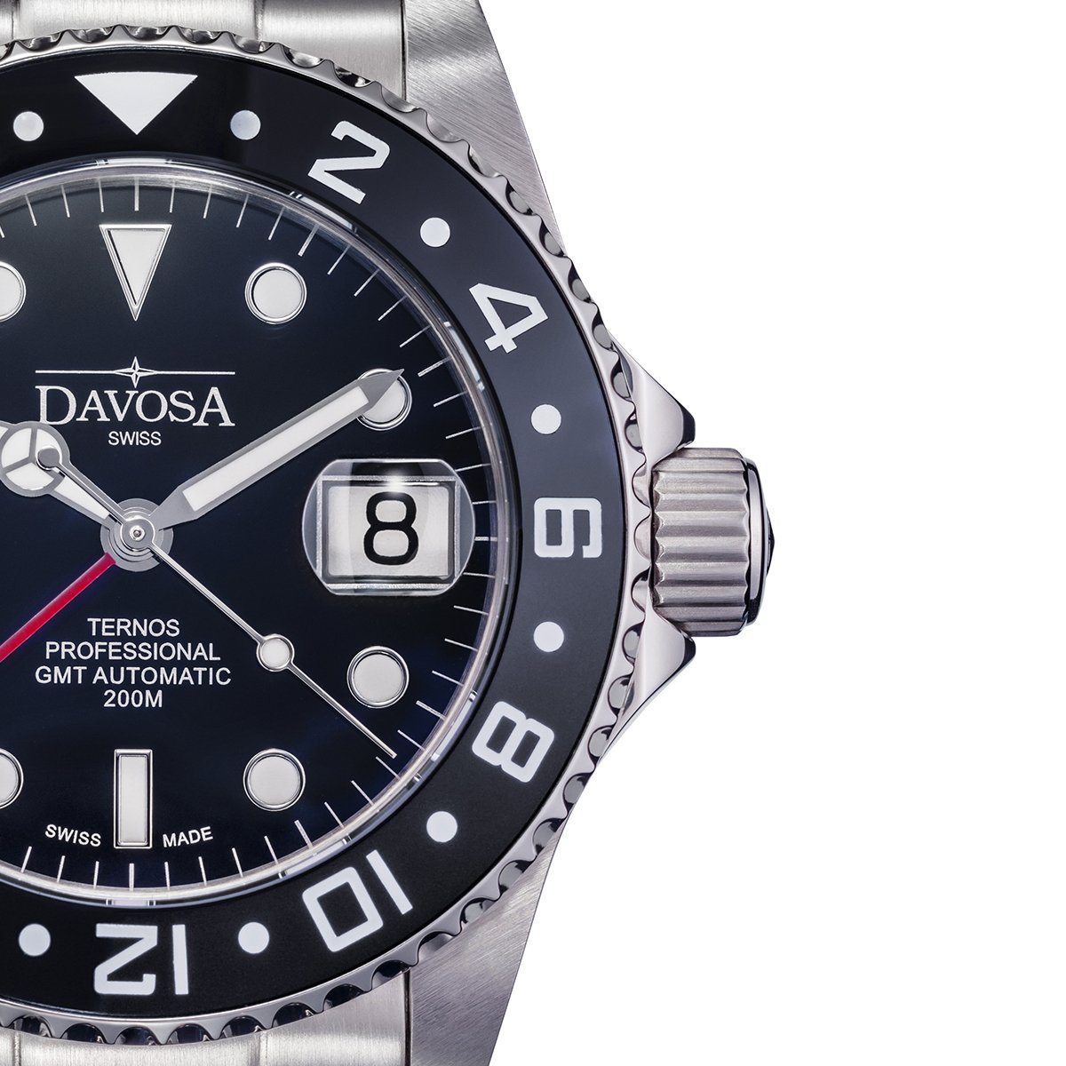 Ternos Professional Automatic 200m GMT Black Diving Watch 16157150 GMT Davosa USA Official Distributor. Prices are Final. Tax & duties included.   