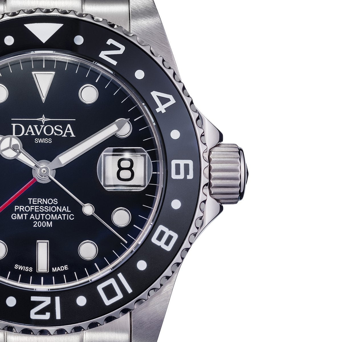 Ternos Professional Automatic 200m GMT Black Diving Watch 16157105 GMT Davosa USA Official Distributor. Prices are Final. Tax & duties included.   