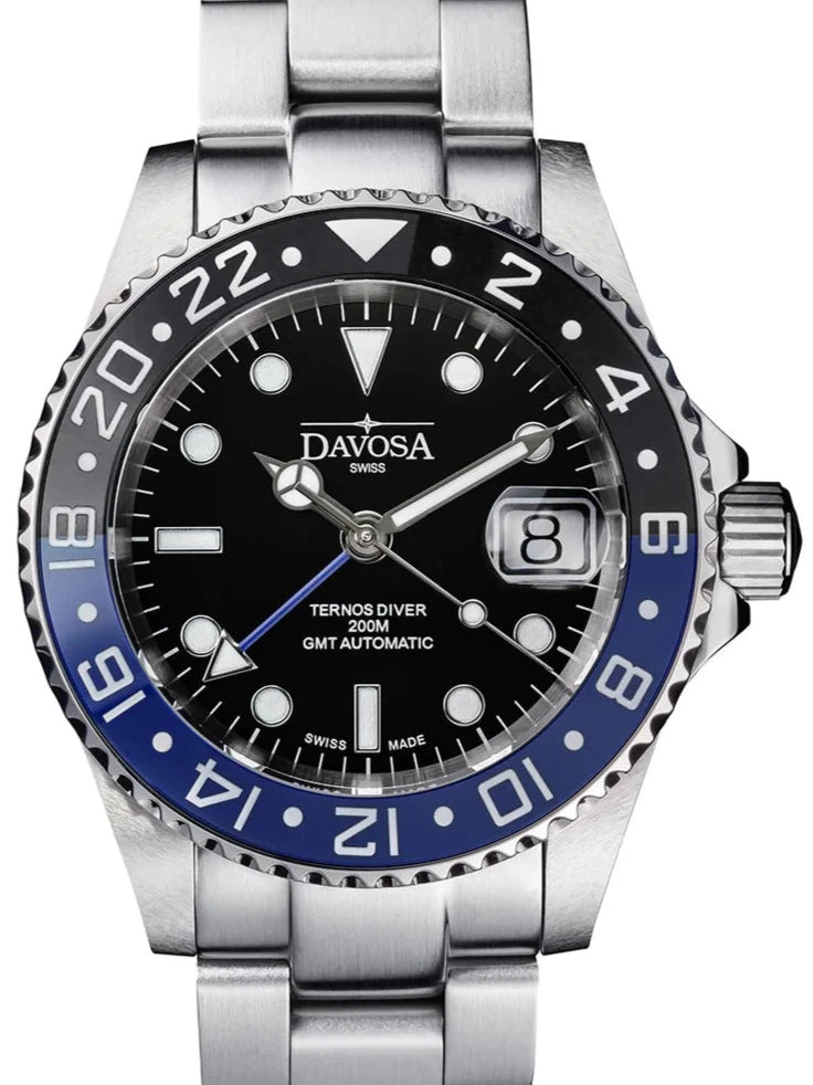 Davosa Ternos Ceramic Automatic GMT Swiss-Made 200m 16159060 Trialink Bracelet GMT Davosa USA Official Distributor. Prices are Final. Tax & duties included.