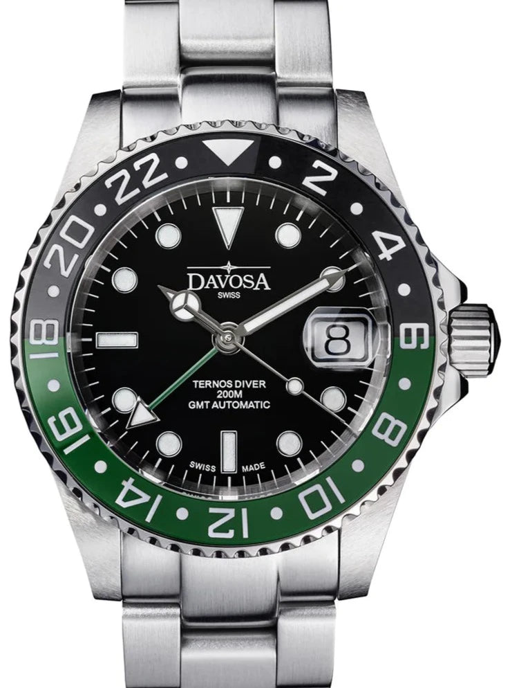 Davosa Ternos Ceramic Automatic GMT Swiss-Made 200m 16159060 Trialink Bracelet GMT Davosa USA Official Distributor. Prices are Final. Tax & duties included.