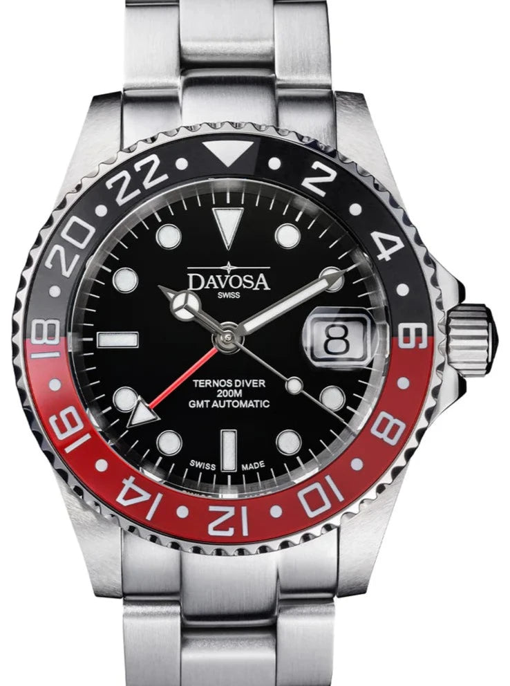 Davosa Ternos Ceramic Automatic GMT Swiss-Made 200m 16159060 Trialink Bracelet GMT Davosa USA Official Distributor. Prices are Final. Tax & duties included.