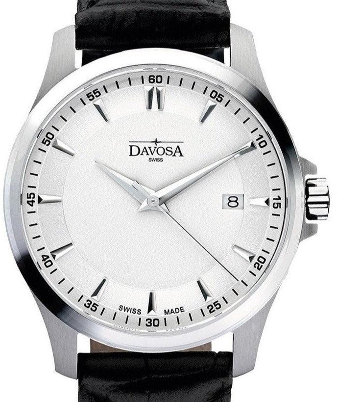 Classic Quartz Swiss-Made White Black Executive Watch 16246615 Classic Davosa USA Official Distributor. Prices are Final. Tax & duties included. 39mm White Leather