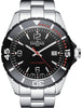 Nautic Star Quartz Swiss-Made 100m Black Red Unisex Diver Watch 16347265