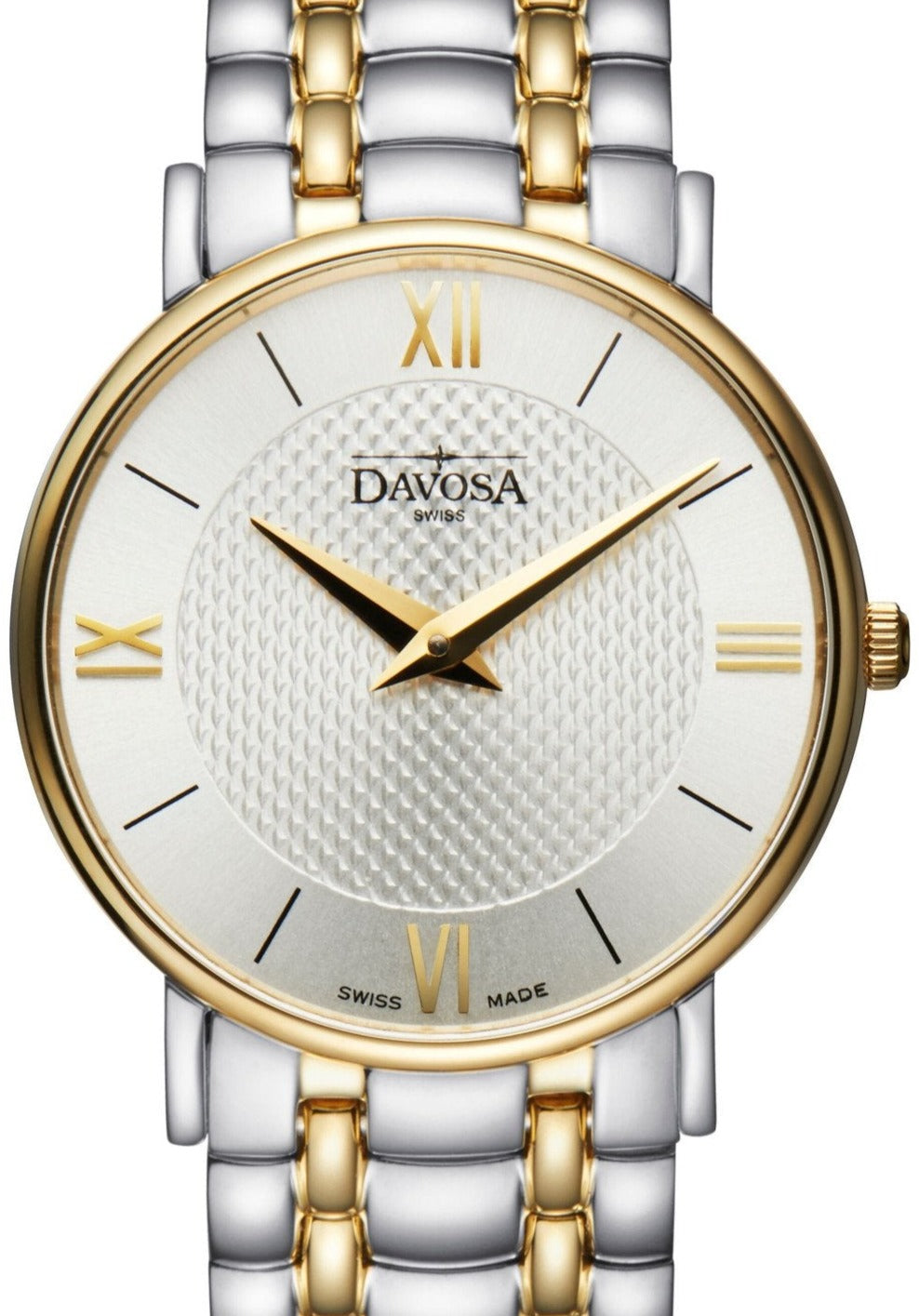 Pianos II Quartz Swiss-Made Guilloche Silver Gold Ladies Watch 16858115 Ladies Davosa USA Official Distributor. Prices are Final. Tax & duties included.   