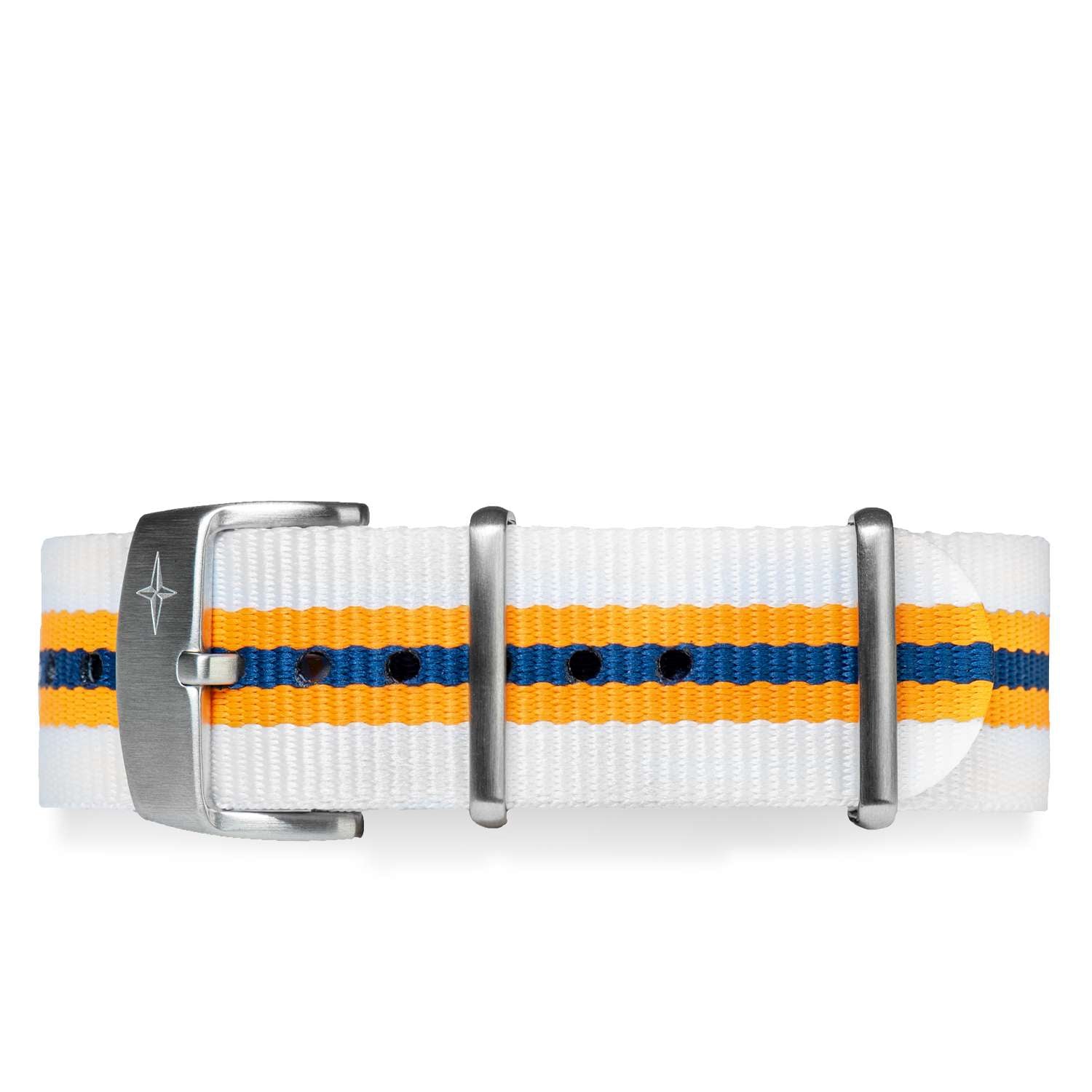 Davosa Swiss Original White Orange Blue 22mm 169.571.15 Straps Davosa USA Official Distributor. Prices are Final. Tax & duties included. 22mm White Nylon