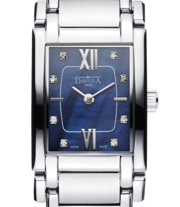 Memory Quartz Swiss-Made Blue Ladies Watch 16857255 Ladies Davosa USA Official Distributor. Prices are Final. Tax & duties included. 23mm Blue TriaLink