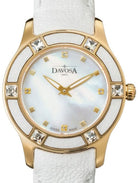 Irisea Quartz Swiss-Made Pearlescent White Ladies Watch 16756815 Ladies Davosa USA Official Distributor. Prices are Final. Tax & duties included. 29mm Silver Leather