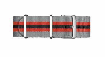 Davosa Nylon Strap Grey Red Black 22mm 169.498.90 Straps Davosa USA Official Distributor. Prices are Final. Tax & duties included. 22mm Gray Nylon