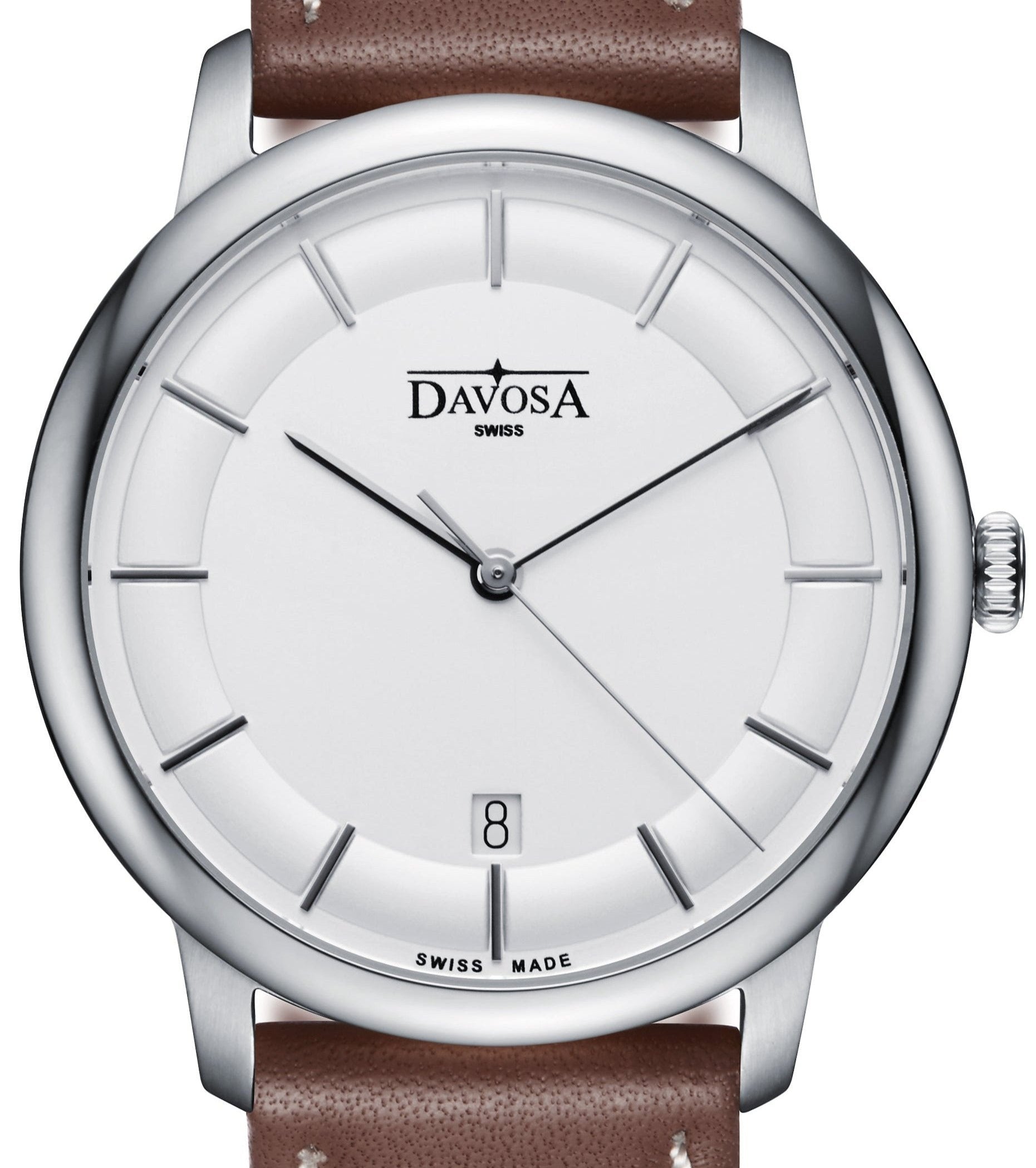 Amaranto Quartz Swiss-Made White Executive Watch 16248015 Executive Davosa USA Official Distributor. Prices are Final. Tax & duties included. 39mm White Leather