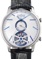 CUORE² Quartz Swiss-Made 5ATM Silver Executive Watch 16249714 Executive Davosa USA Official Distributor. Prices are Final. Tax & duties included. 42mm White-Blue Leather