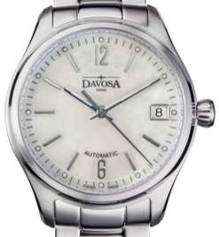 Newton Automatic Swiss-Made Mother of Pearl Ladies Watch 16619010 Ladies Davosa USA Official Distributor. Prices are Final. Tax & duties included. 34mm White TriaLink