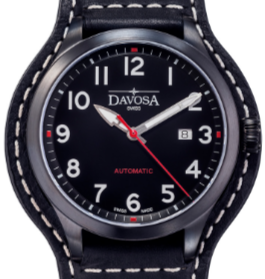 AXIS AUTOMATIC Swiss Made Automatic Men's Watch 16157356 Performance Davosa USA Official Distributor. Prices are Final. Tax & duties included. 42mm Black Leather