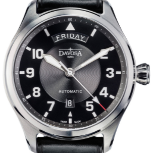 Newton Day-Date Automatic 44mm Black Black Pilot Watch 16158555 Pilot Davosa USA Official Distributor. Prices are Final. Tax & duties included. 44mm Black Leather