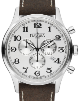 Heritage Quartz Chronograph White Brown Executive Watch 16247916 Chronograph Davosa USA Official Distributor. Prices are Final. Tax & duties included. 43mm White Leather
