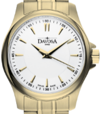 Classic Quartz Swiss-Made Gold-Tone Executive Watch 16858915 Classic Davosa USA Official Distributor. Prices are Final. Tax & duties included. 30mm White TriaLink