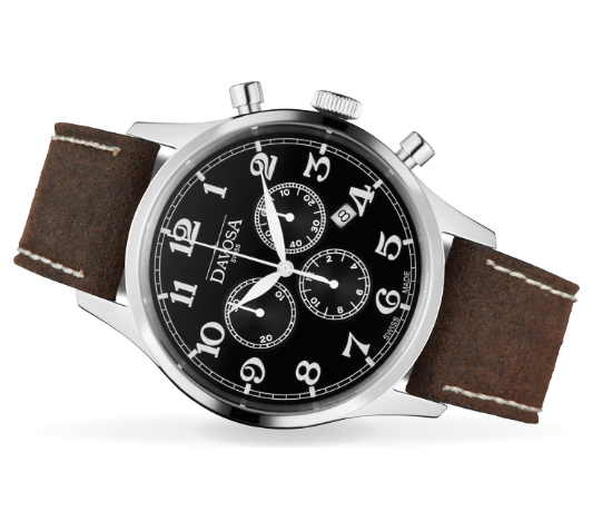 Heritage Quartz Chronograph Black Brown Executive Watch 16247956 Chronograph Davosa USA Official Distributor. Prices are Final. Tax & duties included.   