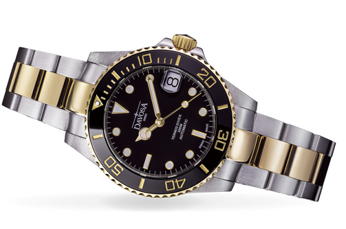 Ternos Medium Automatic 200m Swiss-Made Black Gold Men's Diver Watch 16619750 Diver Davosa USA Official Distributor. Prices are Final. Tax & duties included.   