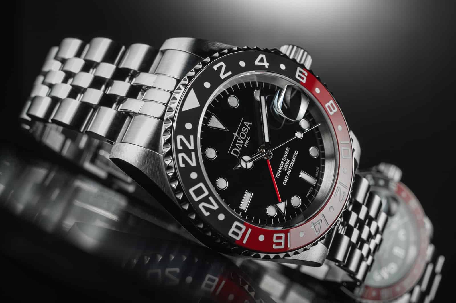 Ternos Ceramic Automatic GMT Black Red Diving Watch 16159009 Diver Davosa USA Official Distributor. Prices are Final. Tax & duties included.   