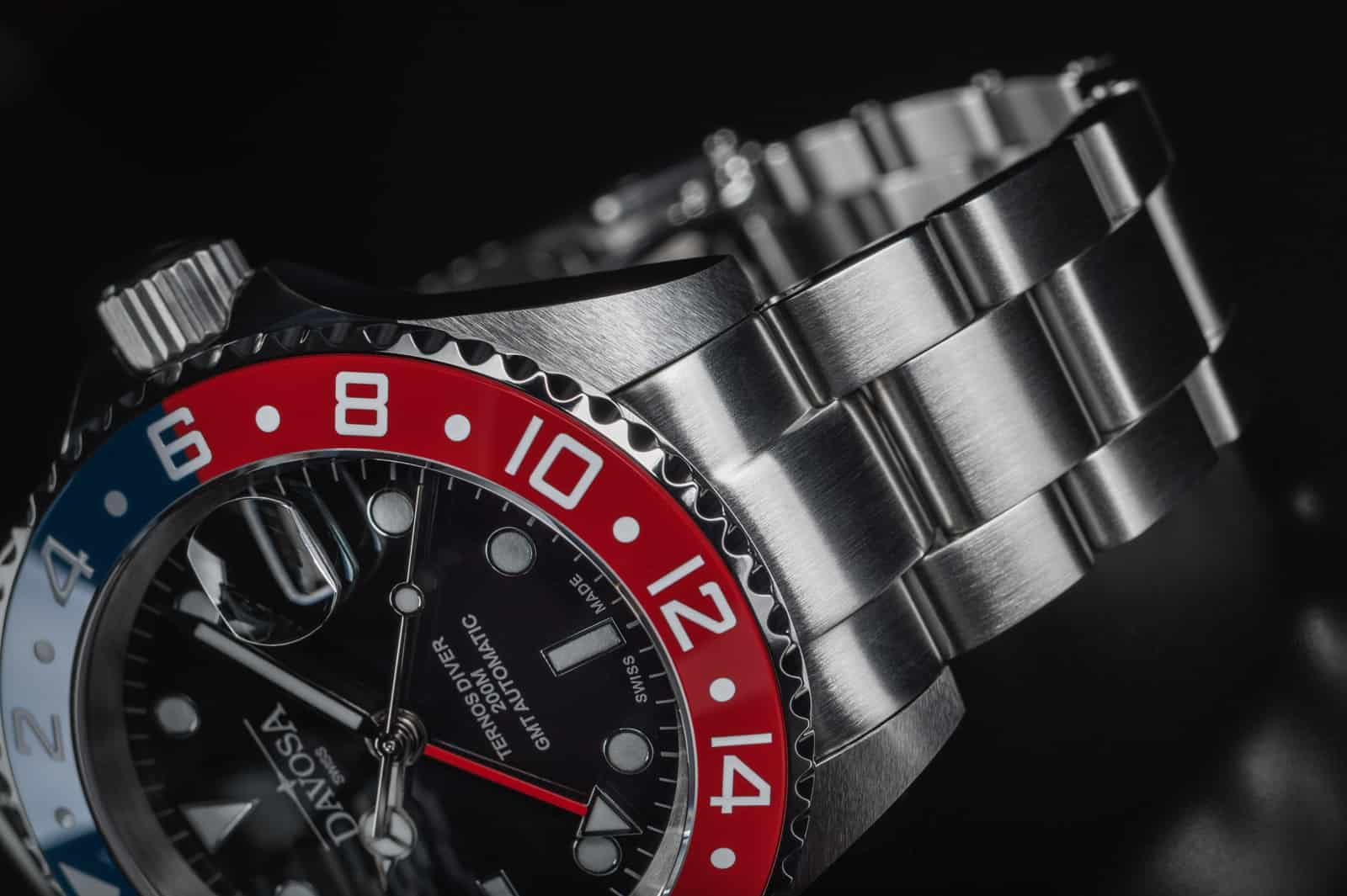 Ternos Ceramic Automatic GMT Swiss-Made Blue Red Diving Watch 16159060 Diver Davosa USA Official Distributor. Prices are Final. Tax & duties included.   