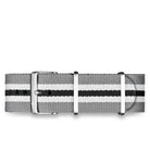 Nylon Strap Grey White Black 20mm 169.555.20 Straps Davosa USA Official Distributor. Prices are Final. Tax & duties included. 20mm Gray Nylon
