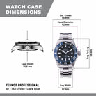 Ternos Professional Automatic 500m Dark Blue Diving Watch 16155940 Diver Davosa USA Official Distributor. Prices are Final. Tax & duties included.   