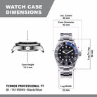 Ternos Professional Automatic 500m Black Blue Diving Watch 16155945 Diver Davosa USA Official Distributor. Prices are Final. Tax & duties included.   