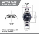 Ternos Professional Automatic 200m GMT Black Diving Watch 16157150 GMT Davosa USA Official Distributor. Prices are Final. Tax & duties included.   