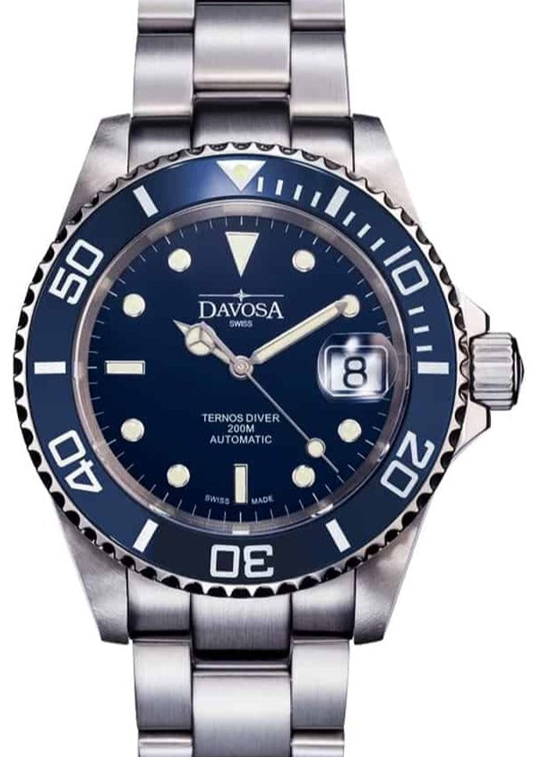 Ternos Ceramic Automatic 200m Blue Diving Watch 16155540 Diver Davosa USA Official Distributor. Prices are Final. Tax & duties included.   